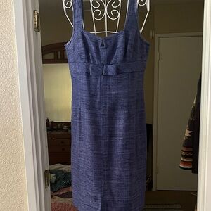 Trina Turk Navy Midi Dress with Bow Detail